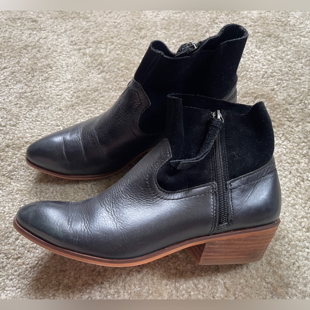 Frye Black Leather Rubie Boots